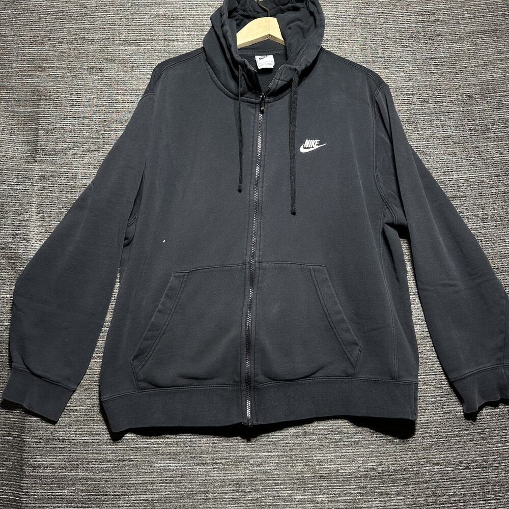 Nike Sportswear Hoodie Men's XL Black Full Zip Club Fleece BV2645-010